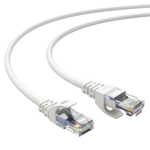 Elfcam® - Cabo Ethernet Slim Cat 6, Cabo de Rede LAN/WAN Cat 6 32 AWG, Ultra Slim Branco (Ref.: 19165)