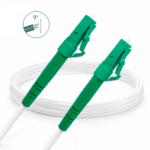 Elfcam - Cabo de fibra ótica LC/APC 9° para LC/APC 9°, simplex, monomodo, OS2 9/125 μm, LSZH, branco