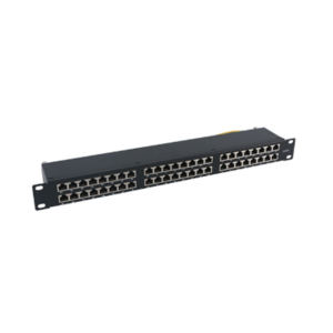 Elfcam - 24/48 Ports Cat6 Patch Panel 1U/2U, 10GBASE-T, Structure 19" à Montage en Rack, Plaque Acier ≥1,2 mm, Module R...