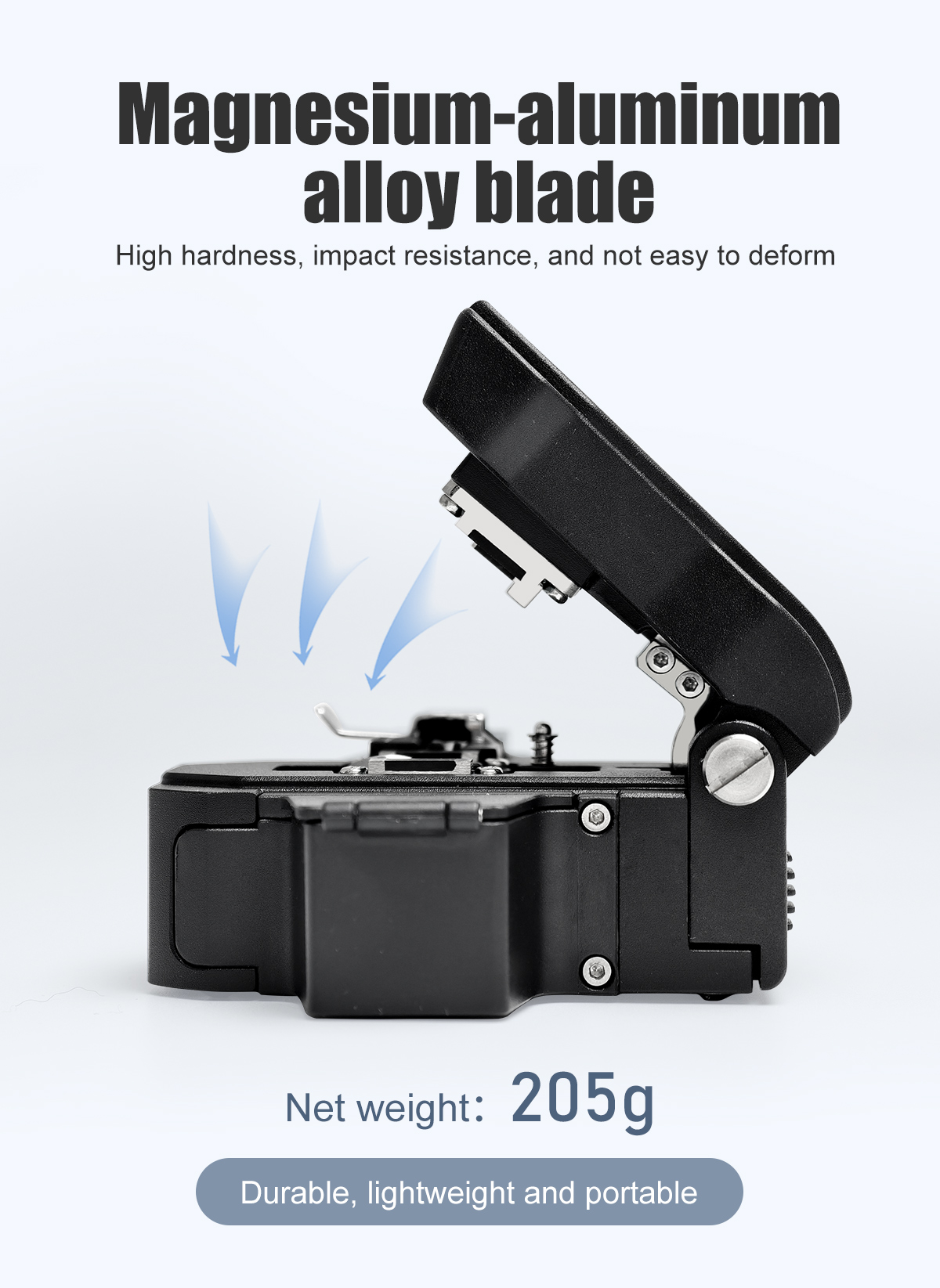 Cliveuse de Fibre Optique S12 Professionnelle – Coupe en Une Seule Étape, Angle de Coupe ≤ 0,6°, Lame en Acier au Tungstène 24 Positions (48 000 Coupes), Support Universel 3-en-1 pour Fibre Nue, Pigtail et Cordon Optique – Image 7